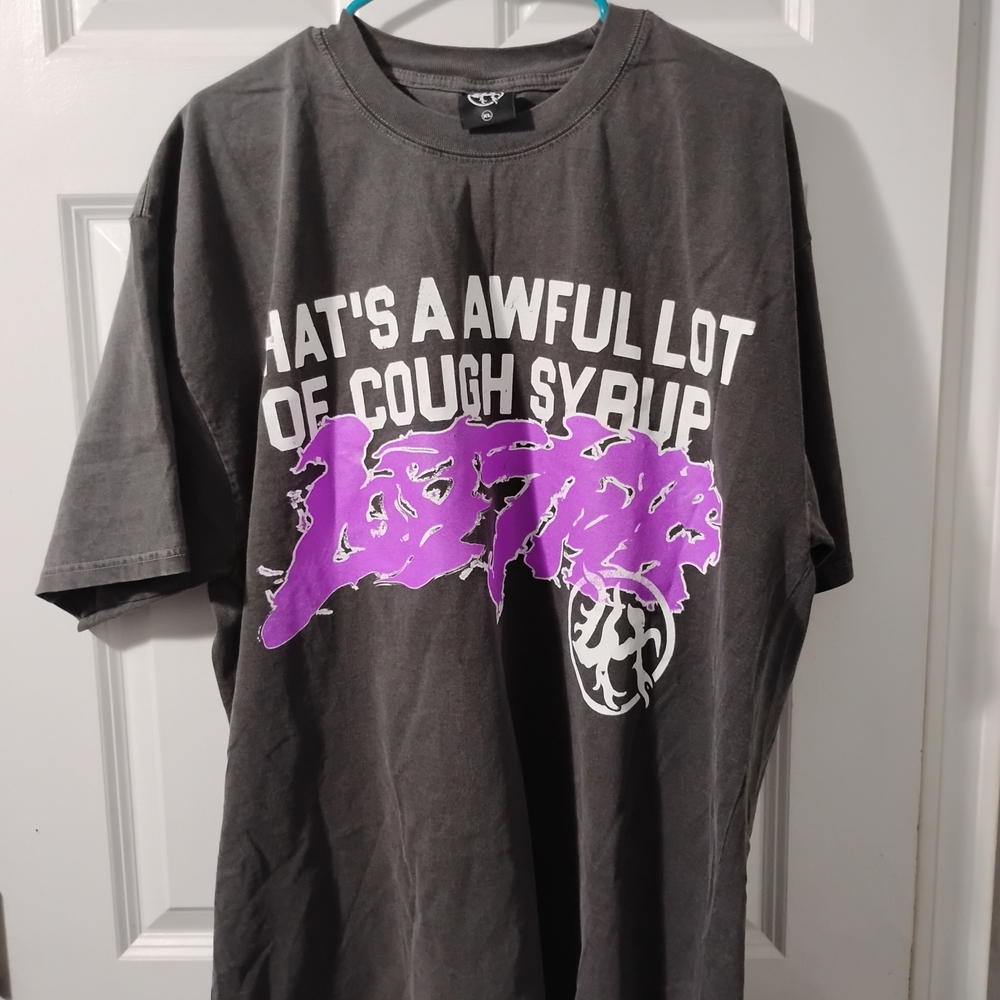 Gray and Purple Graphic Tee